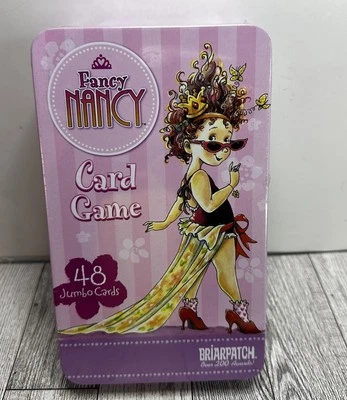 Fancy Nancy Collector's Tin Card Game Sealed New Girl Gift- 48 Jumbo Cards - Image 1 of 3