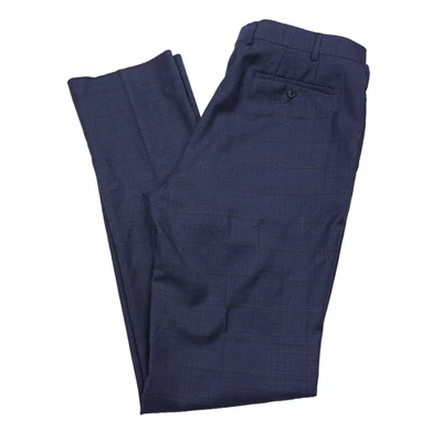 $228 John Varvatos EE. UU. Calle Azul y Borgoña Lana Traje Pantalones Para Hombres Talla 36 Foto 1 de 4