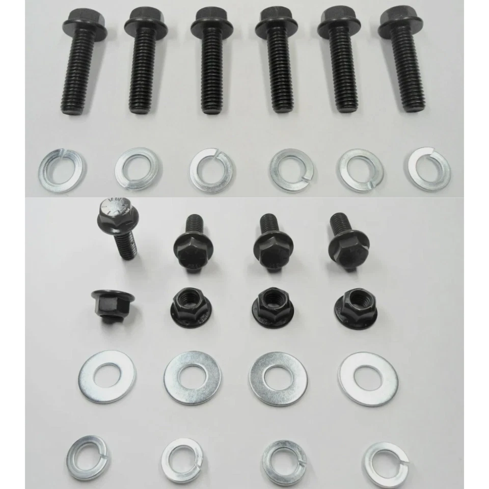 6 (¡GRADO 8!) CARCASA CAMPANA Y 4 PERNOS/TUERCAS TRAVESAÑO! PARA COSECHADORA INTERNACIONAL Foto 1 de 4