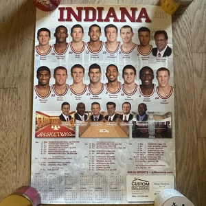 Indiana Hoosier University Basketball Schedule Roster Poster 2010-2011 - Picture 1 of 3