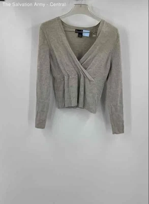 Mercer & Madison Womens Gray Long Sleeve Knitted Pullover Sweater Size L - Image 1 of 4