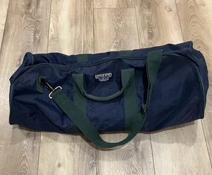 NICE Vtg Lands End Lighthouse USA Made  Weekend Bag Blue /Navy XLG Travel - Picture 1 of 3