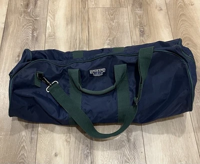 NICE Vtg Lands End Lighthouse USA Made  Weekend Bag Blue /Navy XLG Travel - Image 1 of 3