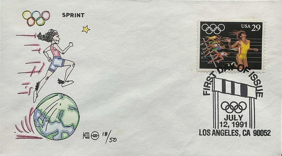 Steve Wilson Hand Painted 2555 Olympics Woman's Running  - Image 1 of 1