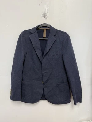Eleventy Jersey Unstructured Slim Fit Sport Coat Blue Mens Sz US 48 - Image 1 of 4