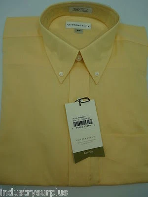 Lote de 24 camisas de vestir Cutter & Buck amarillas de manga larga para hombre talla S - XL Foto 1 de 4