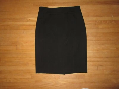 Falda lápiz BURBERRY London negra tejida con cremallera trasera forrada hasta la rodilla talla 8 Foto 1 de 4