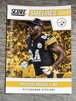 Antonio Brown 2018 Score Sidelines Steelers Card #8   *E411* - Image 1 of 2