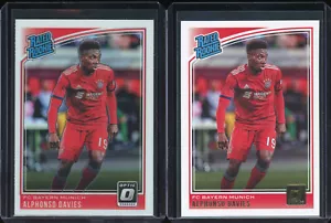 2018 Donruss "rated rookie" ALPHONSO DAVIES - 2 cards OPTIC + reg - Bild 1 von 2