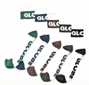 Globe Socks 5 Pack Horizons Crew White Assorted Size 7-11 Skateboard Sox - Picture 1 of 3