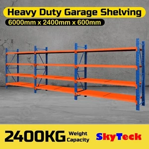 2.4M WAREHOUSE METAL SHELVING WORKBENCH SHOP SHED RACKING SYSTEM2700kg2 -6024BO - Picture 1 of 6