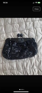 Black sequin clutch bag. Small - Picture 1 of 4