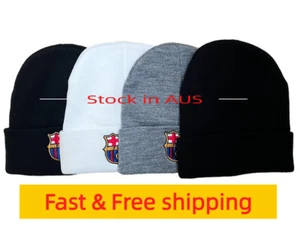 Unisex Plain Football FC New Barcelona Cap Messi 10# Soccer Hats Beanie women - Picture 1 of 4