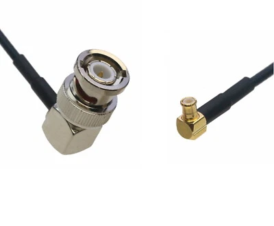 BNC Male Right Angle to MCX Male Elbow 0.5~15FT Cable For Ham Radio GPS Antenna - Image 1 of 3