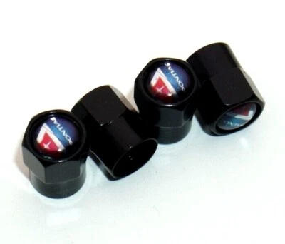 4pcs Hex Fit Pontiac Car Wheels Tire Air Valve Caps Stem Dust Cover Decor Black - Image 1 of 4