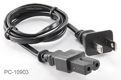 CablesOnline 3 ft. 2-Prong Figure-8 Polarized Replacement Power Cord, PC-10903 - Image 1 of 4