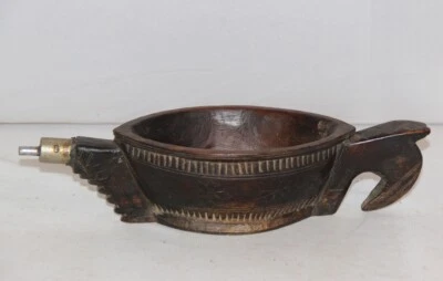 Antiguo opio tallado a mano de madera raro de 1800 Afeem Kharal 11307 Foto 1 de 4