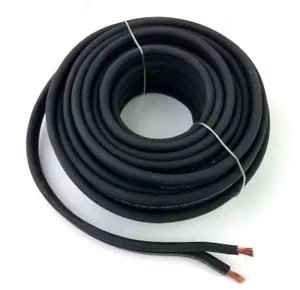 Black 16 AWG True Gauge 100 FT Pure Copper Marine Car Audio Speaker Cable Wire - Picture 1 of 11