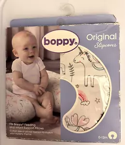 Boppy Originale Slipcover ROSA Unicorni ADATTO Cuscini Alimentazione e Supporto Neonati Nuovo - Foto 1 di 8