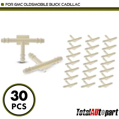 Conector de manguera 30 piezas tubo adaptador clip retenedor para GMC Buick 1/8"X1/8"X1/8" Foto 1 de 4