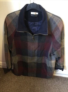 Avoca 100% Wool Multi Colour Check Coat Size 18 Cashmere - Picture 1 of 7