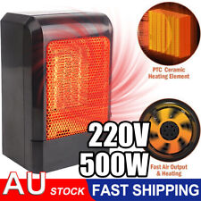 500W Mini Desktop Heater 220V Fast Heating Heat  Fan Machine Electric Home PLUG