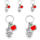 Ring Holder Teachers Keychain Apple Love Heart Key Chain Keyring  Teacher's Day