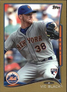 2014 Topps Mini Gold Baseball Card #557 Vic Black /63