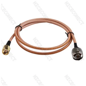 1,5 metros tipo N macho a SMA enchufe macho RG400 RF adaptador cola de cerdo cable coaxial nuevo - Imagen 1 de 3