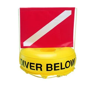 JCS Inflatable Flag-N-Float with Red & White Dive Flag, 21x16 - Bild 1 von 1