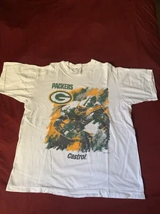 Vintage 1996 Green Bay Packers Mens XL Single Stitch NFL Big Logo T Shirt - Picture 1 of 5