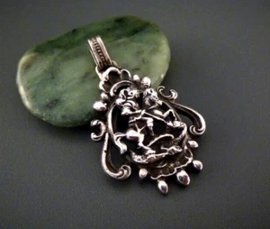 Blachian Antikschmuck - Heilige Georg Drachentöter Anhänger 925er Silber BAS - Bild 1 von 8