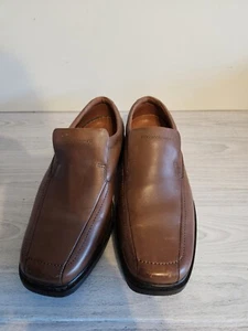 marks and spencer's air flex extra wide brown slip on leather shoes uk 6 - Picture 1 of 9