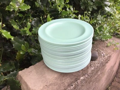 1960's BEX vintage picnic, small plates , pastel green x 22 sold as set - Image 1 of 3