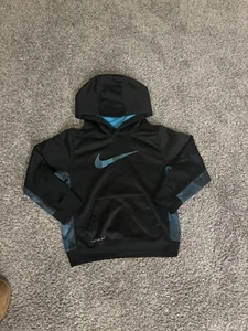 Youth Nike Therma-Fit Hoodie Size 7 Pullover Swoosh Logo Graphic - Picture 1 of 5