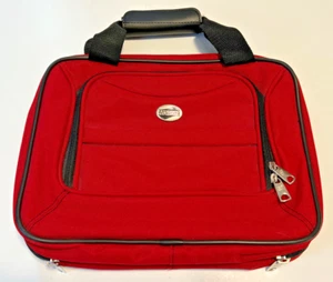 American Tourister Travel Carry On Overnight Bag Toiletry 14x4x11.5 Red Luggage - Picture 1 of 16
