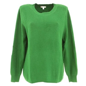 STREET ONE Damen langarm Pullover Pulli Shirt Rundhals tannengrün 27343 - Picture 1 of 2