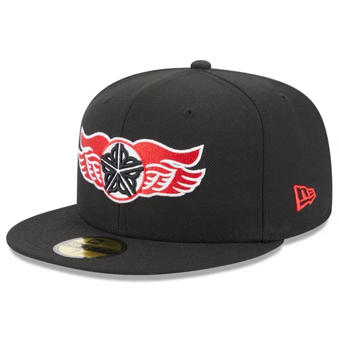 Men's New Era Black Rochester Red Wings Authentic Collection Alternate Logo Cover