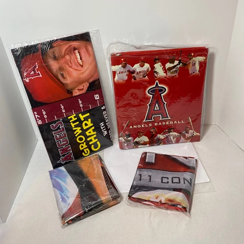 Los Angeles Anaheim Angels Various Lot Binder + Growth Chart + Flags New Cover