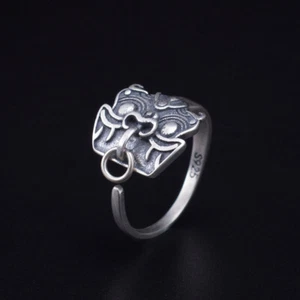I04 Ring Fabelwesen Drache Silber 925 Gr. 17 - 18 mm größenverstellbar  - Bild 1 von 8