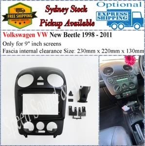 For 9 Nine Inch Screen Fascia facia Fits Volkswagen VW New Beetle 1998 - 2011* - Picture 1 of 4