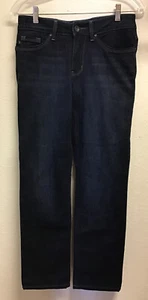 Jeans donna Lee gamba dritta taglia 6 blu scuro medio tasche impreziosite C2 - Foto 1 di 9