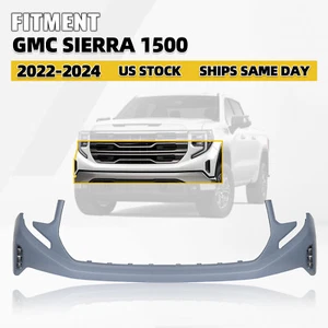 Front Upper Bumper Cover Fit For 2022 2023 2024 GMC Sierra 1500 Primed - Picture 1 of 14