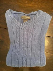 Saddlebred Men’s Blue Knit V Neck Sweater - Size Medium Very warm! - Picture 1 of 4