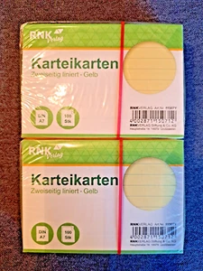 👍300 x Herlitz Karteikarten - Notizkarten Spicker A7 liniert - 200gelb/100weiß - Bild 1 von 2