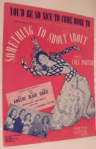 Vintage You'd Be So Nice To Come Home To Sheet Music Cole Porter Don Ameche 1917 - Picture 1 of 2