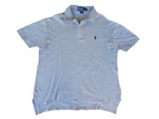 Ralph Lauren Men's Designer 100% Cotton Light Grey Polo Shirt - Size Small