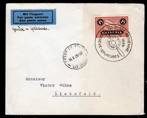 Schweiz 183 x, LP-Brief Geneve - La Chaux-de-Fonds 14.5.28 - Bild 1 von 2