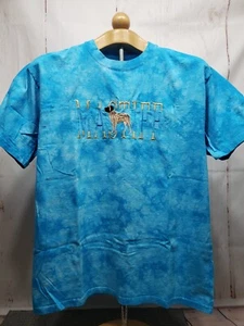 VTG Mastiff Bull Mastiff SunDog Tie Dye Tshirt Size L Embroidered - Picture 1 of 9