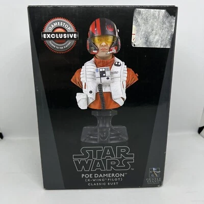 Star Wars Poe Dameron Gentle Giant Bust Game Stop X Wing Pilot #1091 Of 4000 NIB - Image 1 of 4